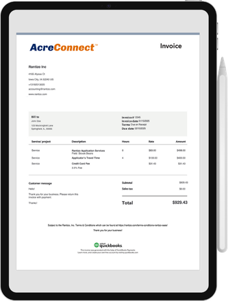 Quickbooks invoice