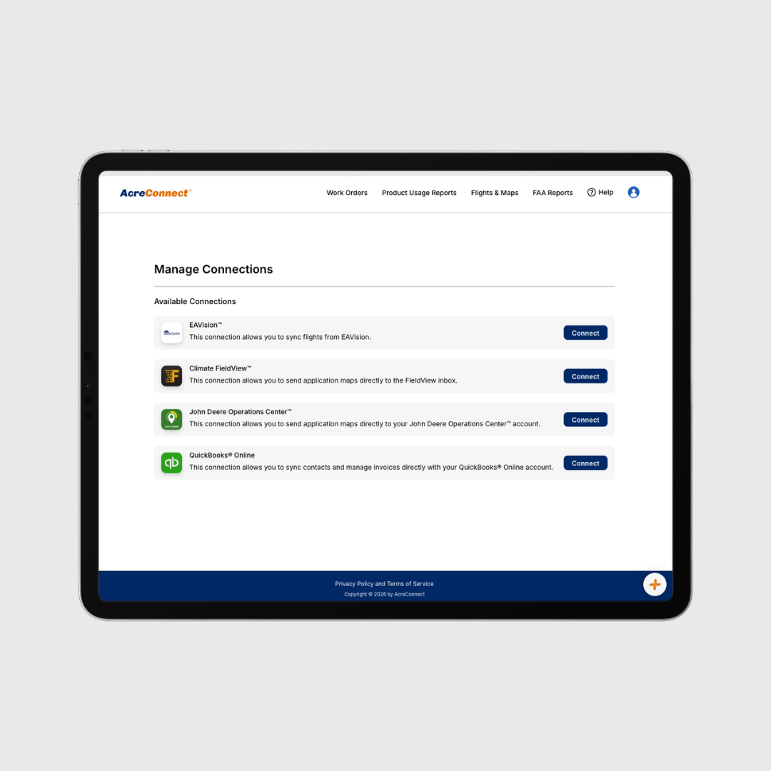 AcreConnect® Integrates with EAVision Drones