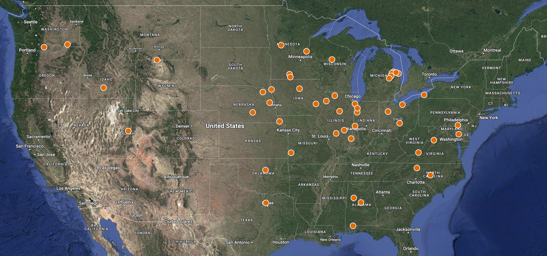 Service Provider Map