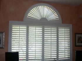 Four Panels Half Fan-Shaped Shutters — Oxnard, CA — Woodcraft Shutters