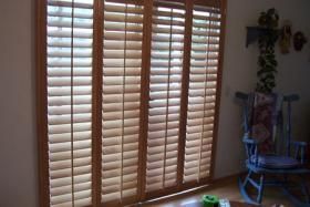 Stained Bifold Shutters — Oxnard, CA — Woodcraft Shutters
