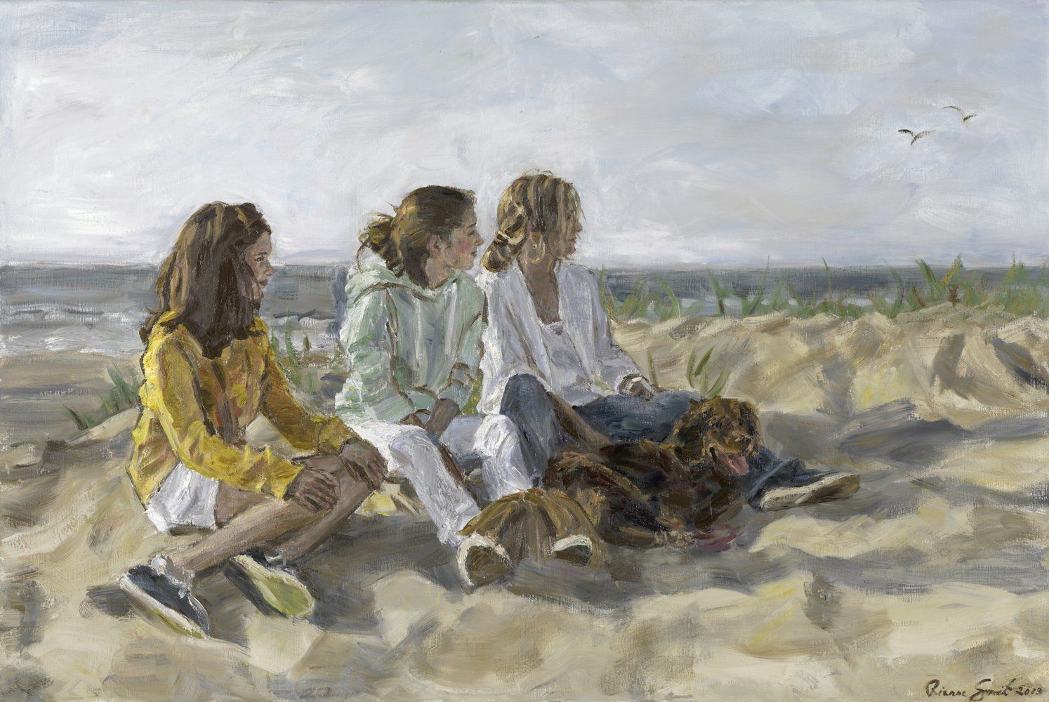 Titel: Noon - 80 x 120 cm olieverf en pastel op linnen 2013 Titel: Noon - 80 x 120 cm olieverf en pastel op linnen 2013