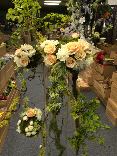 Rose Arrangement in Glass Vase