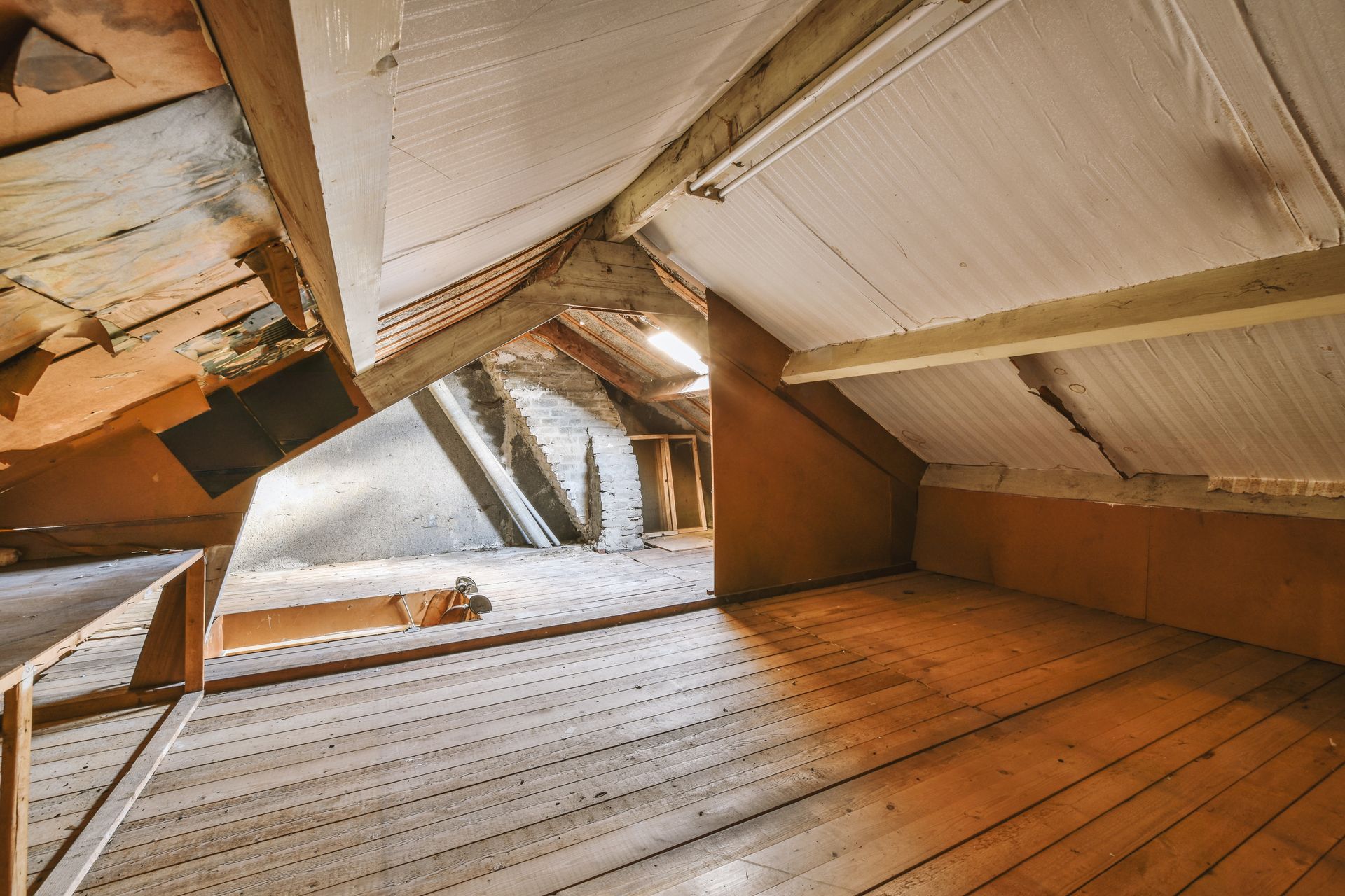 interior of the inspected attic 
