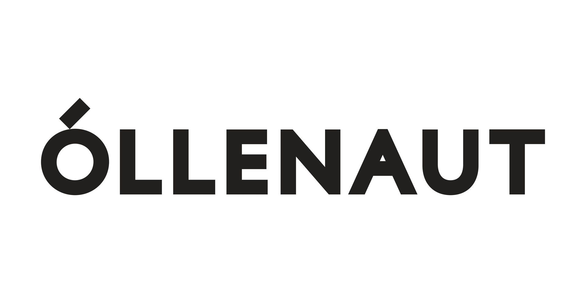 ÓLLENAUT-logo mustalla tekstillä valkoisella taustalla.