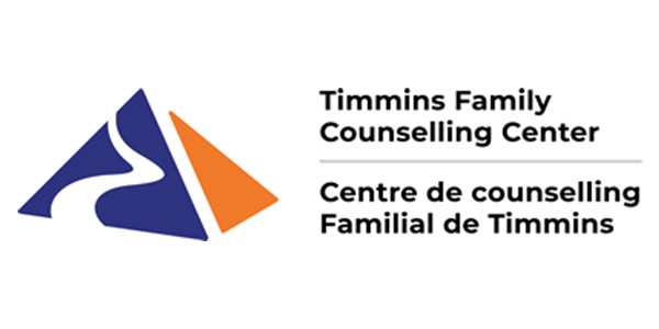 A logo for timmins family counseling center