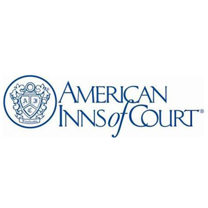 The logo for American Inns of Court has a crest on it.