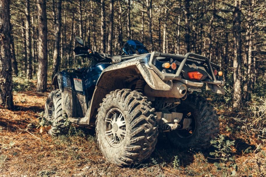 A Blue Atv Is Parked In The Middle Of A Forest — JBS Mobile In Lismore, NSW