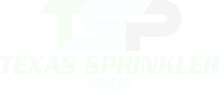 A logo for a company called texas sprinklers on a white background.