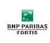 Logo of BNP Paribas Fortis with a green square icon.