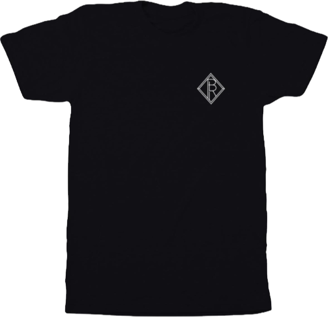 Black t-shirt with a white Texas-shaped graphic with a cowboy boot, cactus, and 