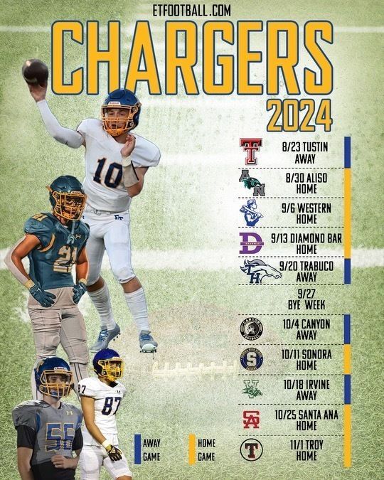 El Toro Varsity Football Schedule