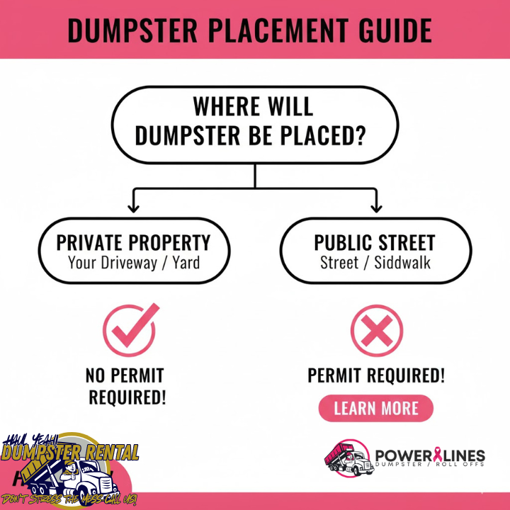 Lancaster OH dumpster rental permit decision flowchart