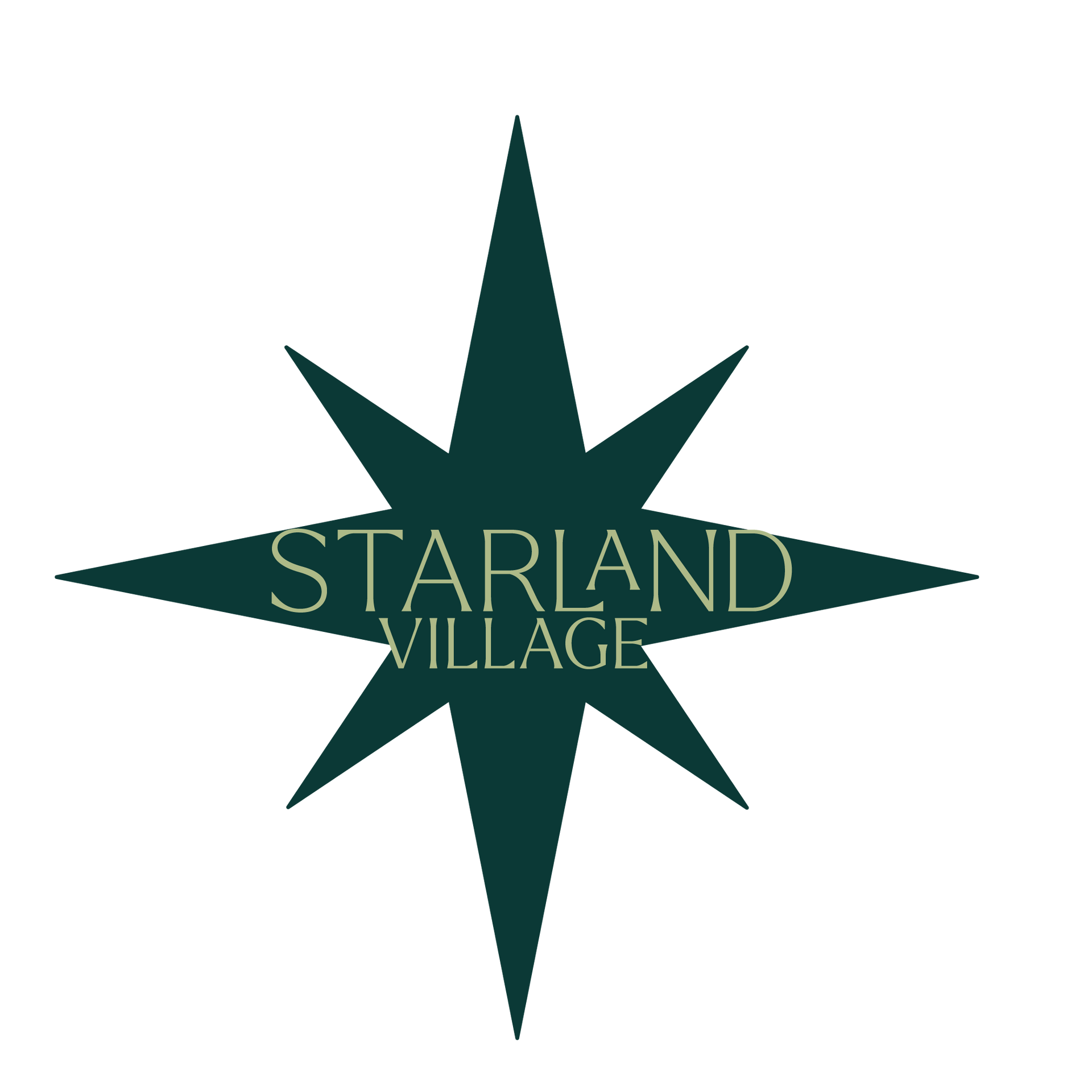Starland Village star-shaped logo.