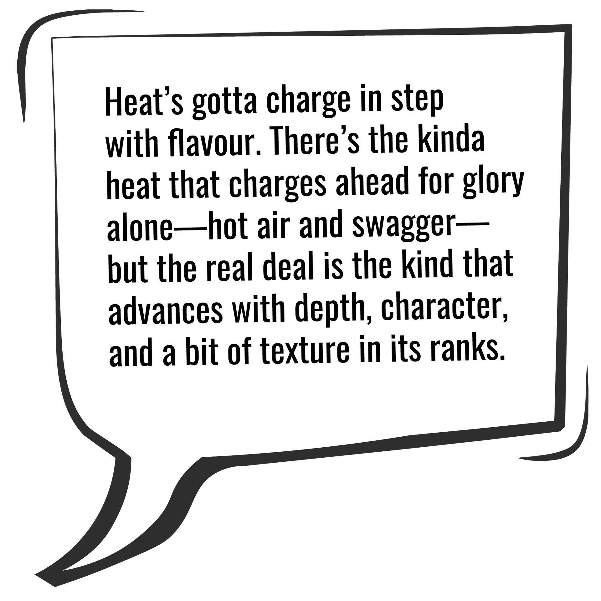 Text in a speech bubble: