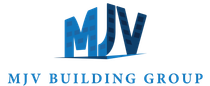 The blue, stylized MJV logo with the text MJV BUILDING GROUP below it.