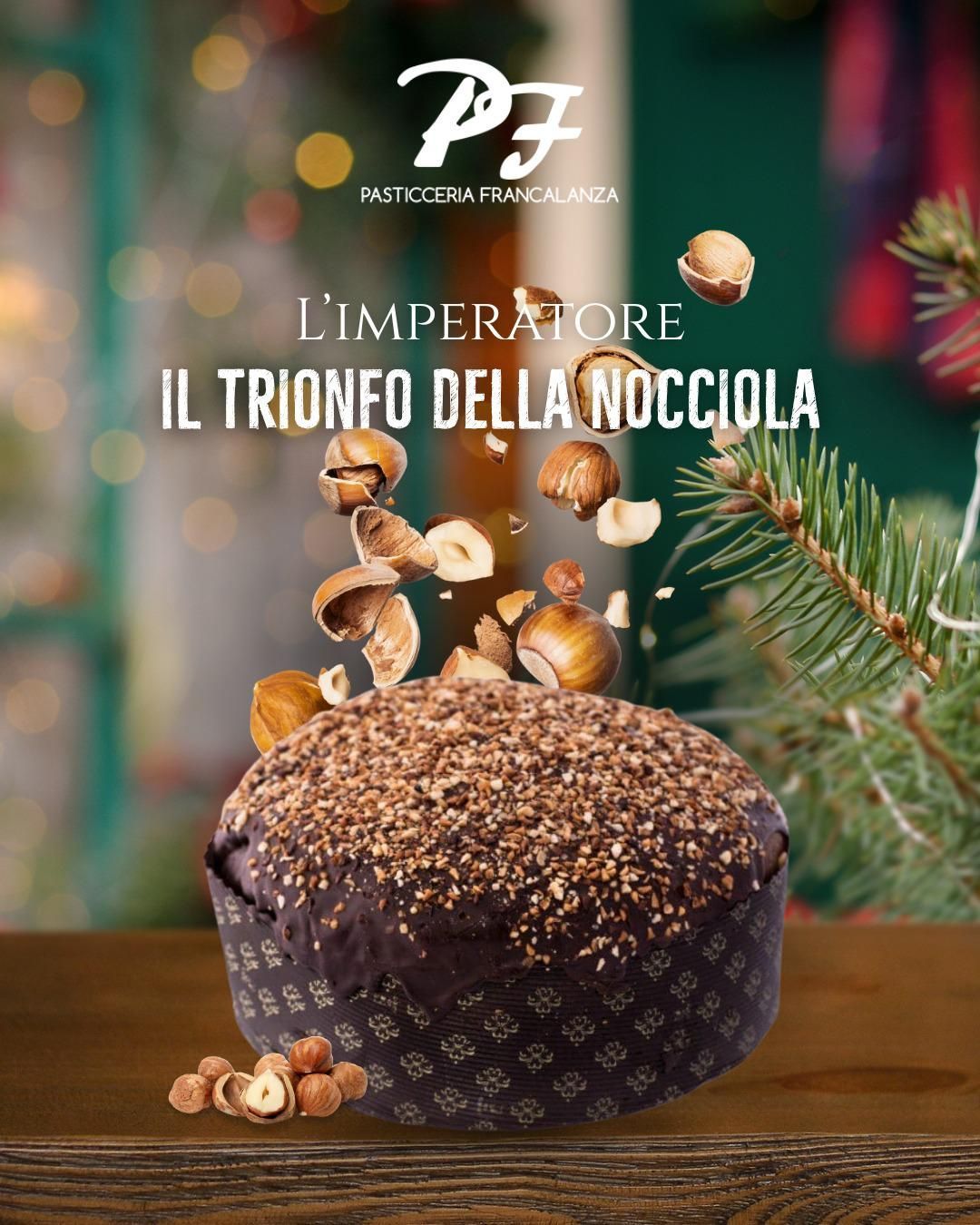 Panettone with hazelnuts, the words