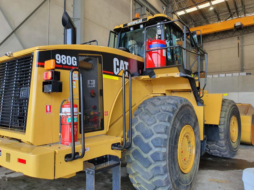 Heavy Machinery in A Garage