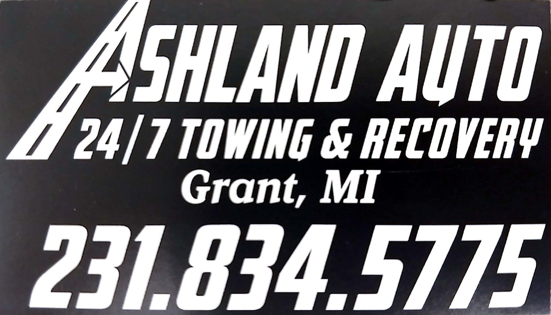 ashland auto towing sign