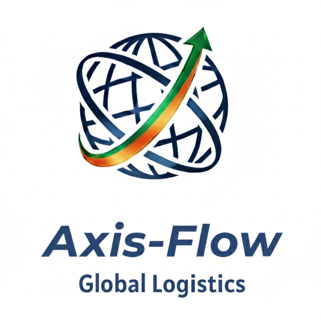 Logo: Wereldbol met groene pijl omhoog; daaronder de tekst 