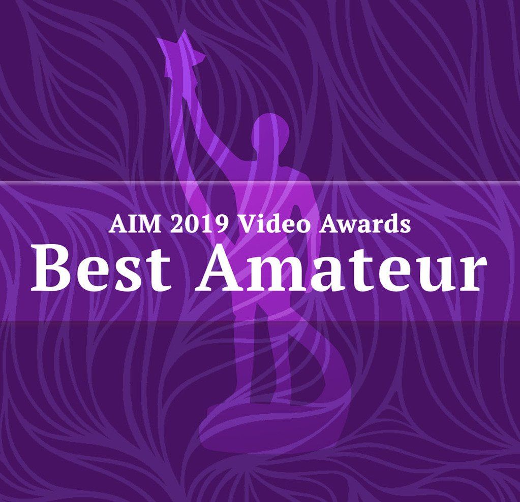 A poster for the aim 2019 video awards best amateur