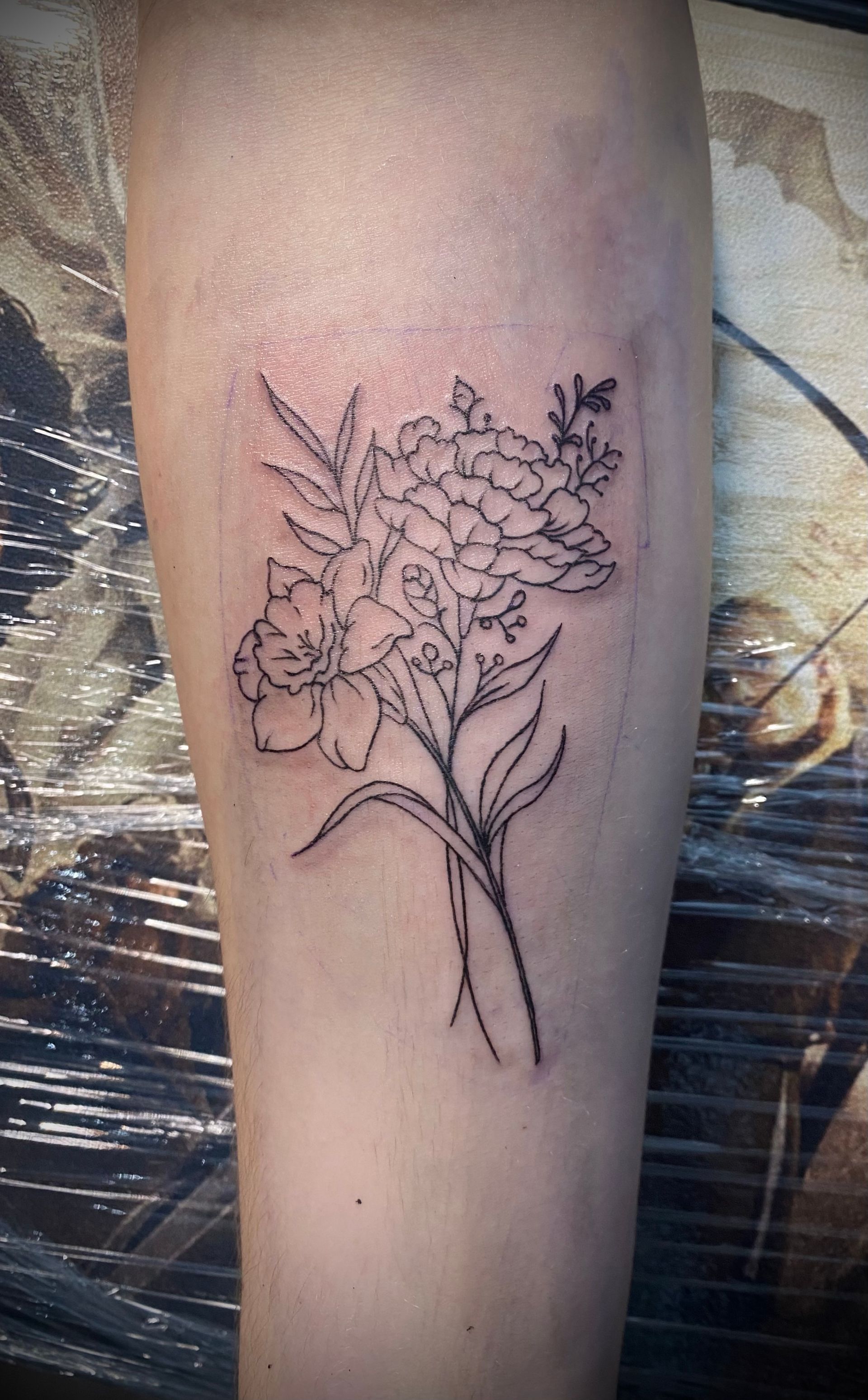 Flower tattoo fineline