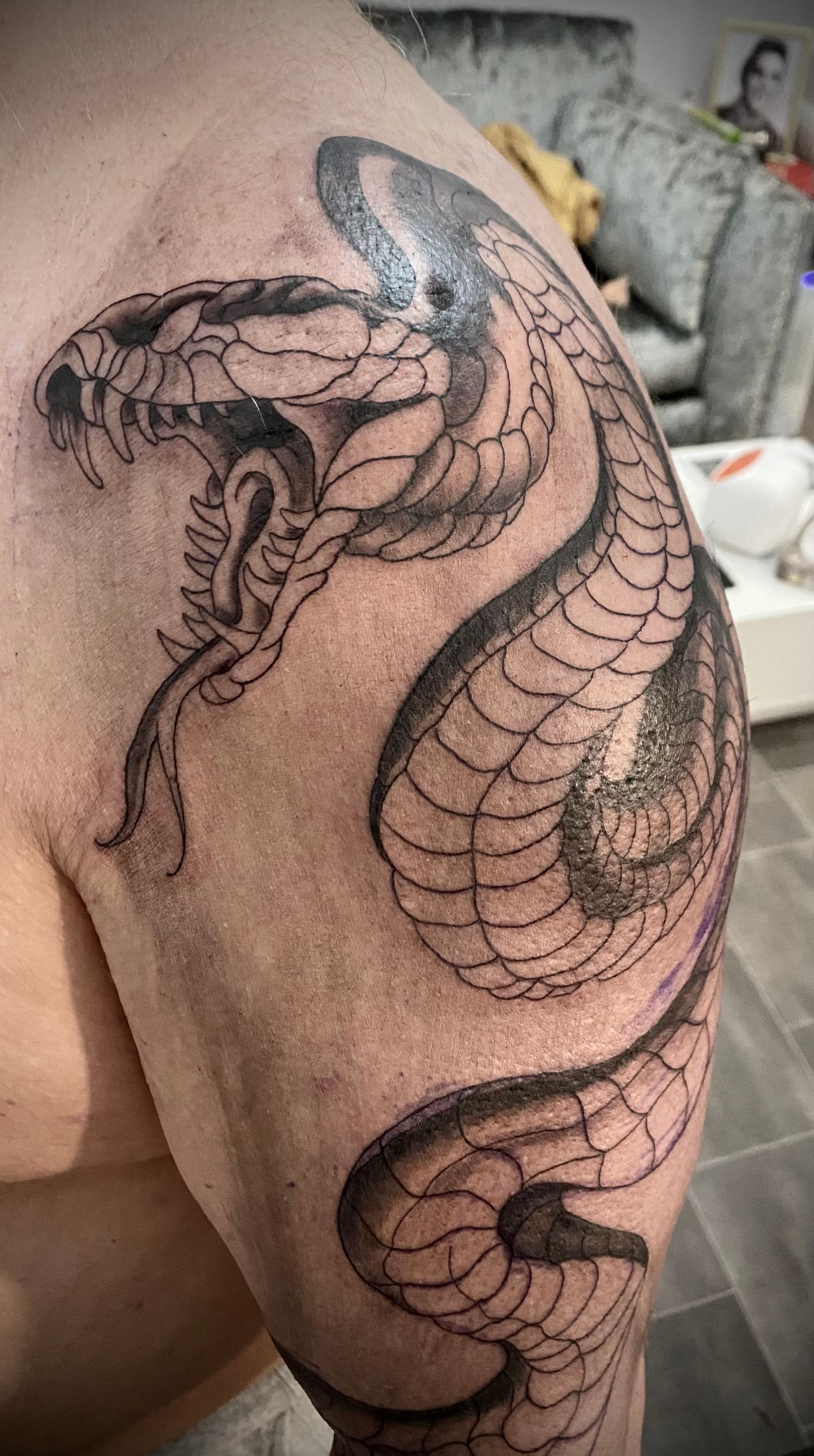 Snake tattoo neotrad