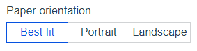 Preview of floor plan options - paper orientation