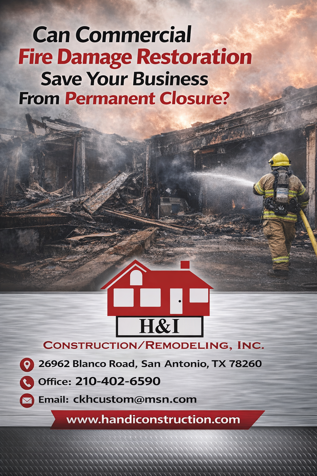 commercial fire damage restoration in San Antonio 