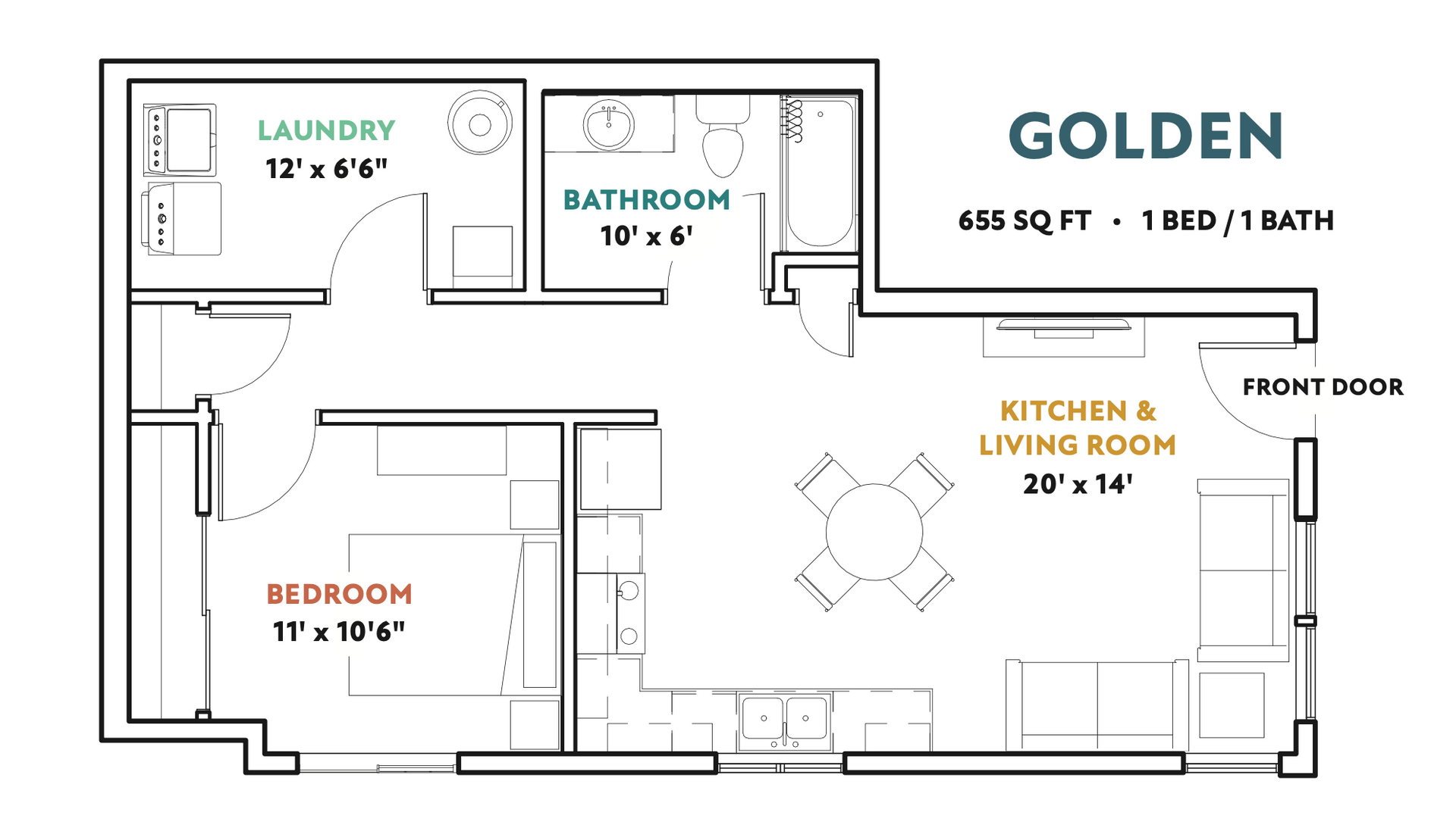 GLODEN | 1 BED, 1 BATH