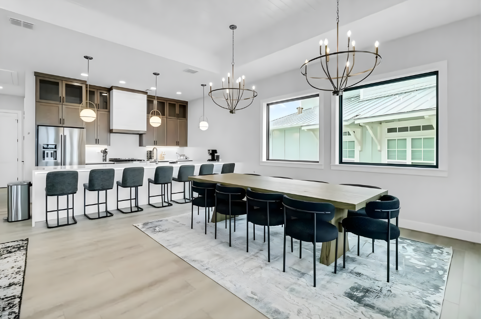 Open-concept kitchen in new Corpus Christi home by Innovo Residential