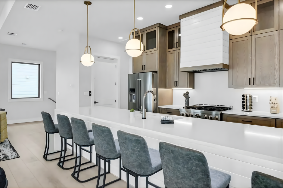 Modern kitchen in new home built by Innovo Residential in Corpus Christi