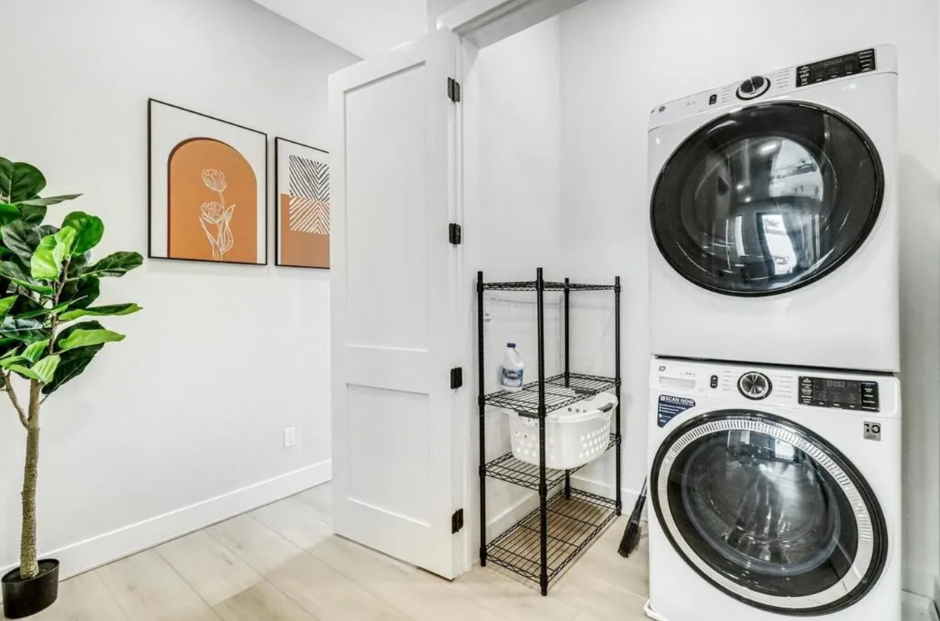 Laundry Room in custom Port Aransas home by Innovo Residential