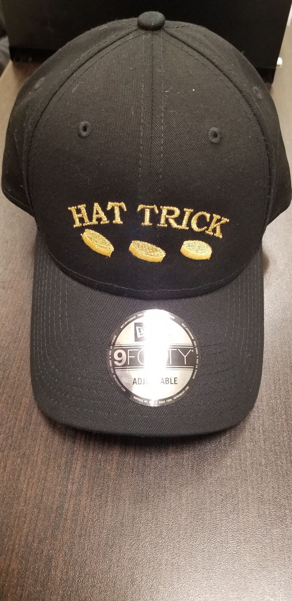 Black baseball cap with 