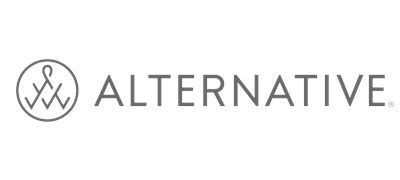 Gray logo with a circular emblem and the word "ALTERNATIVE" in sans-serif font.