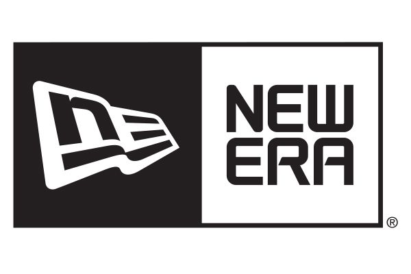 Black and white New Era logo: a block with the wordmark and a cap icon.