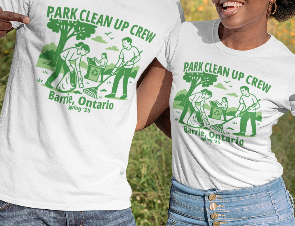 Two people wearing white shirts with