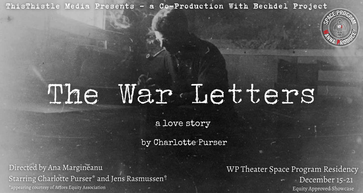 The War Letters poster image of a soldier in World War II sitting at a writing desk and smoking a pipe.