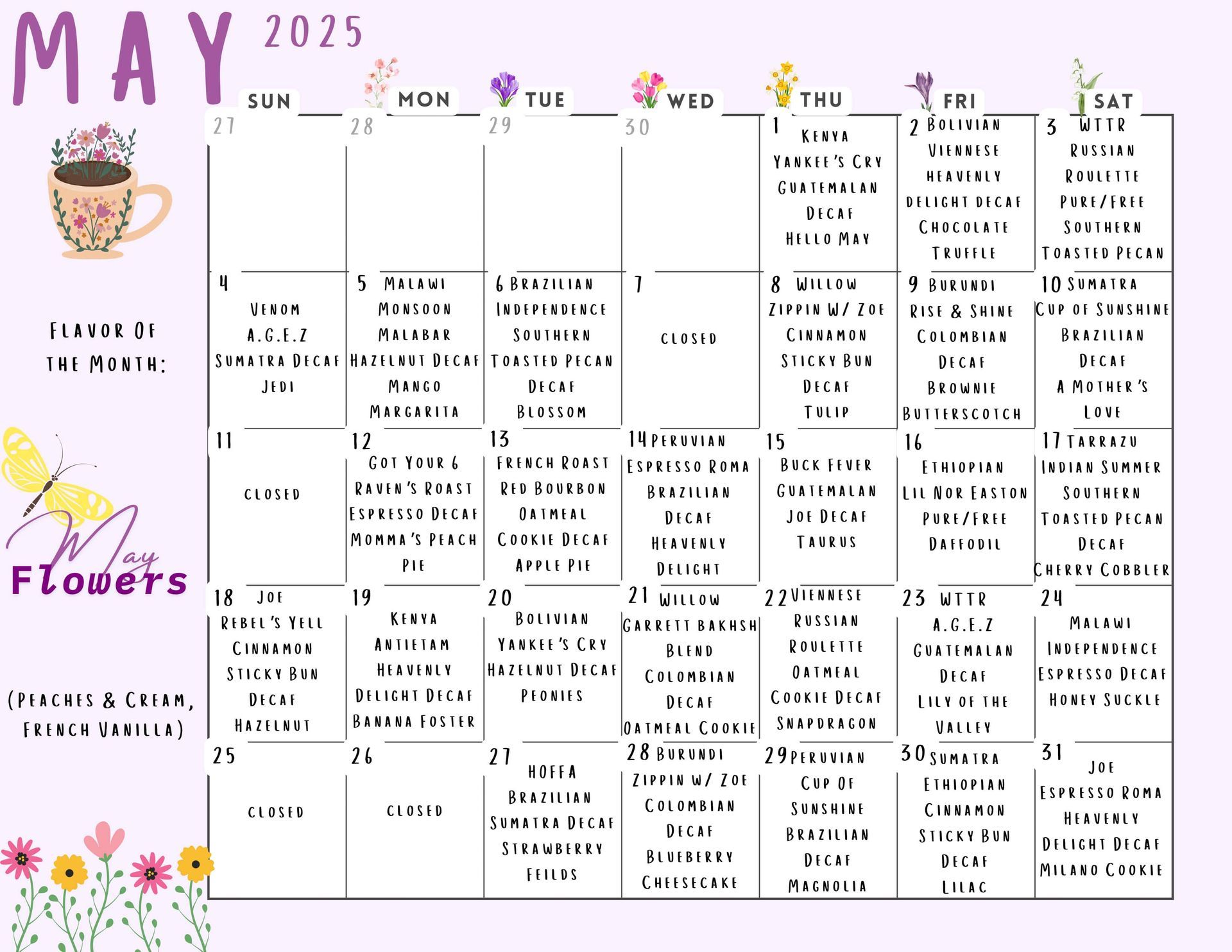 May 2025 Calendar