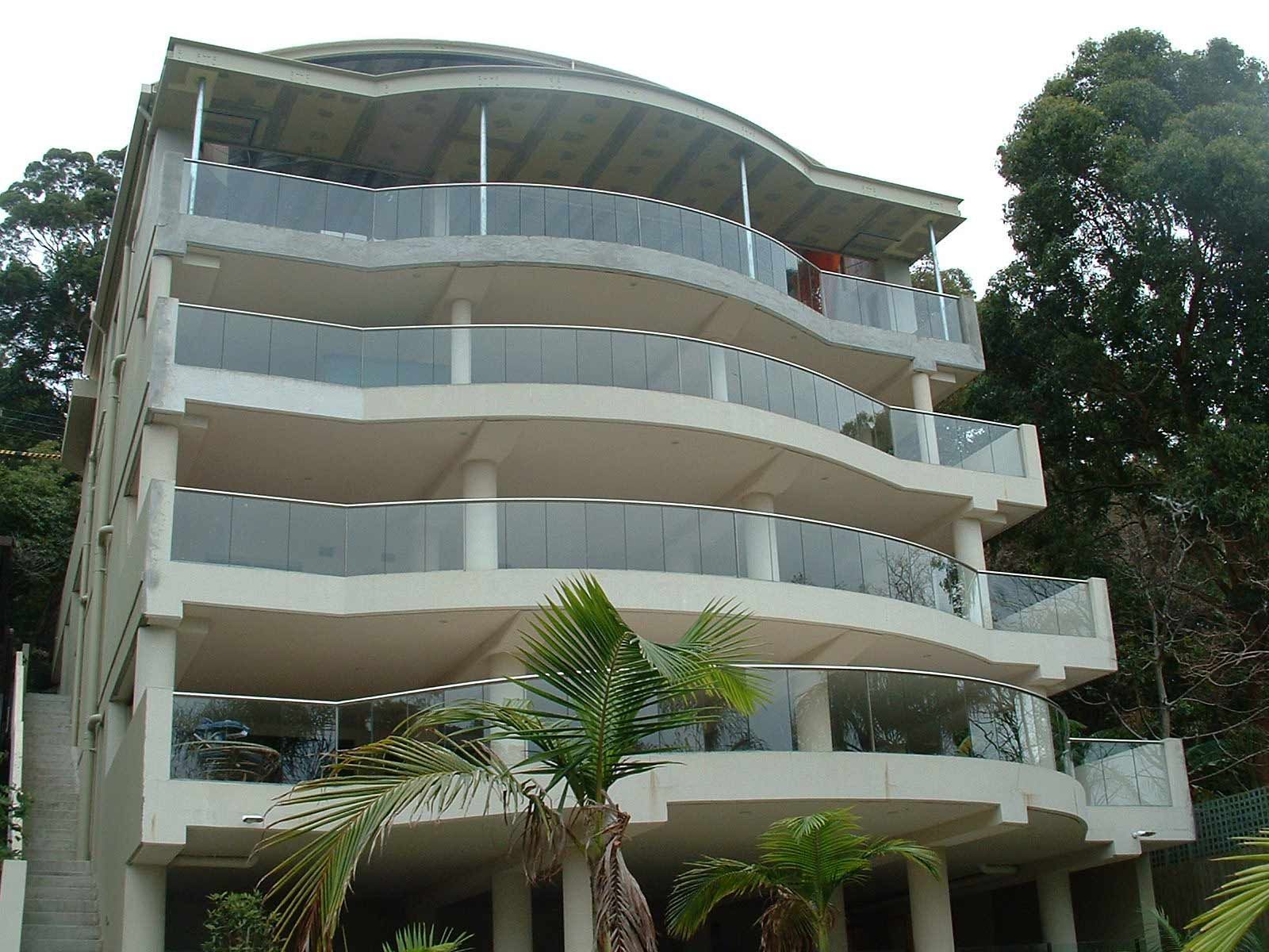 Balustrades in a Six Storey Building — Glass Windows & Doors in Shoalhaven, NSW