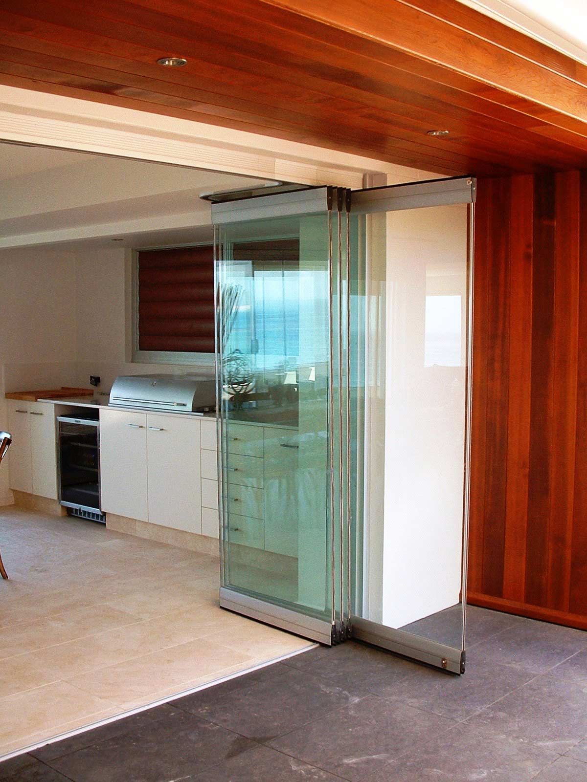 Folding Glass Door — Glass Windows & Doors in Shoalhaven, NSW