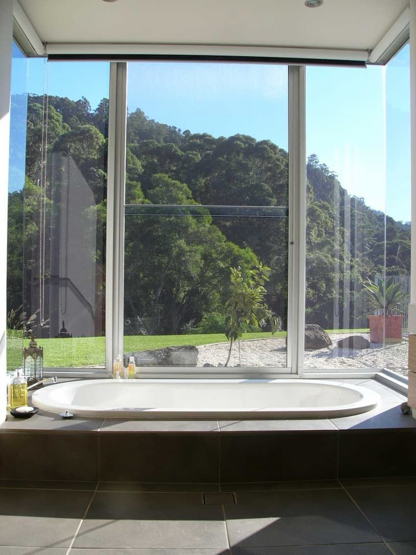 Bathtub With Tempered Glass Wall - Completed Projects in South Nowra, NSW