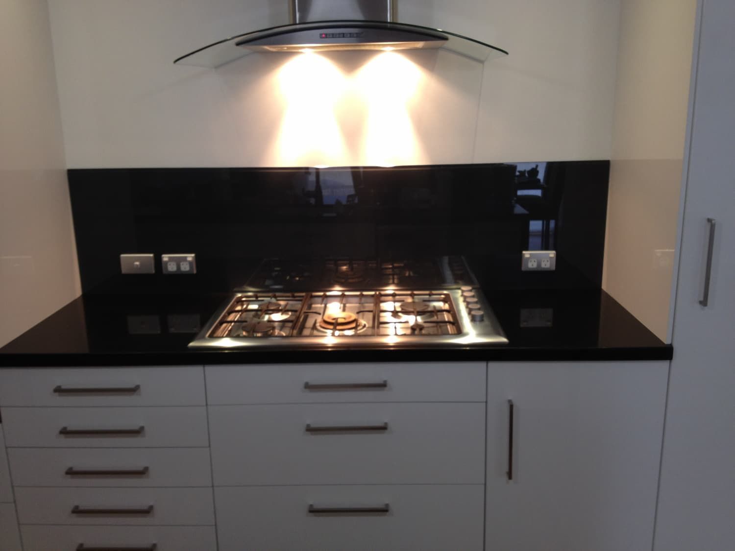 Gas Range And Rangehood Above — Glass Windows & Doors in Shoalhaven, NSW