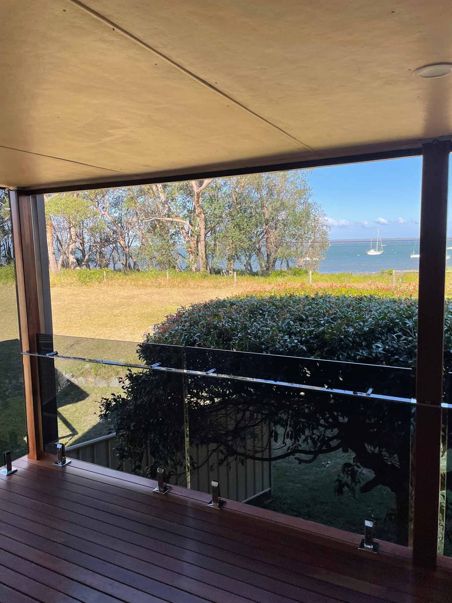 Balustrades in a Terrace with a Sea View — Glass Windows & Doors in Shoalhaven, NSW
