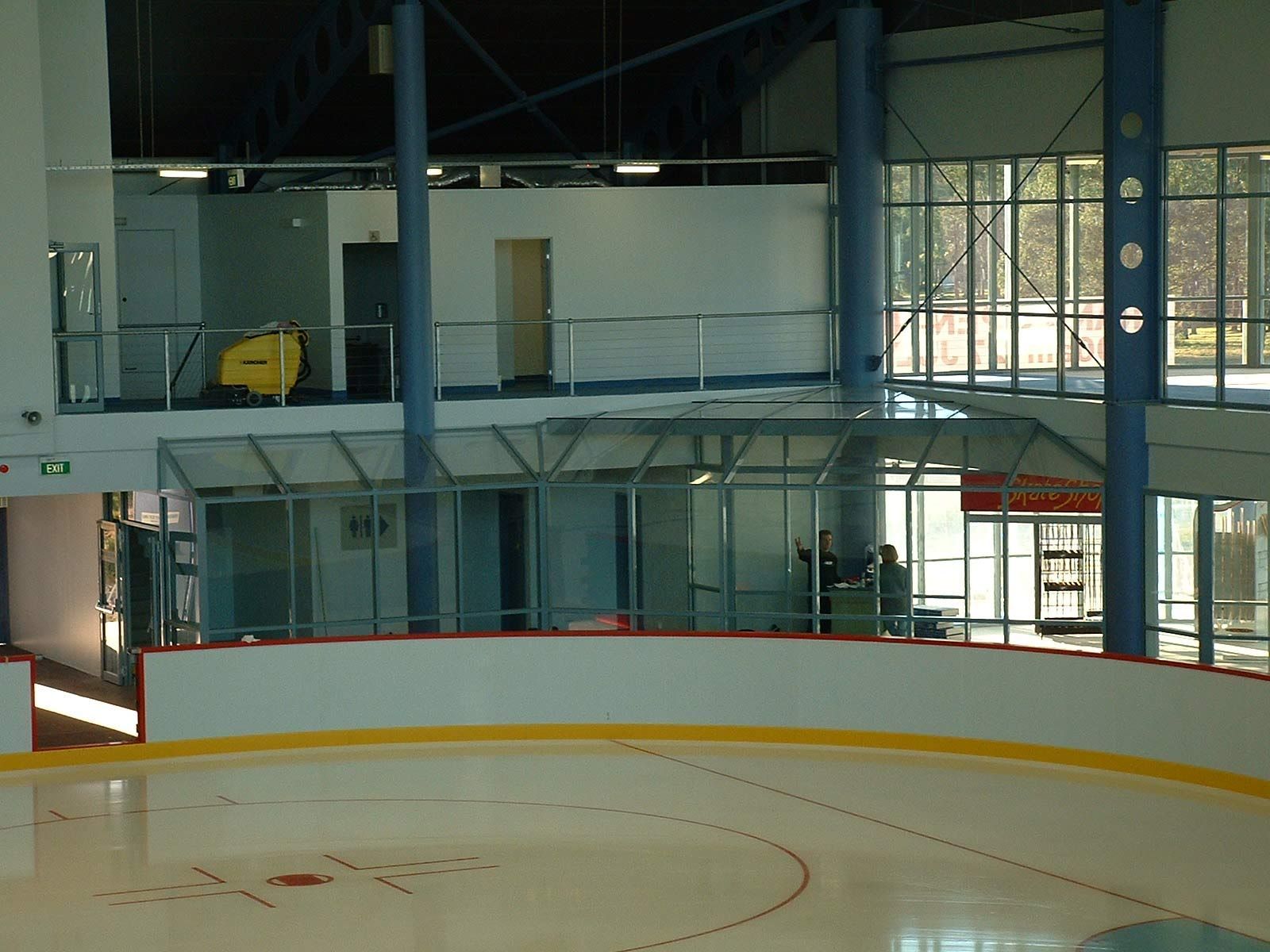 Glass Balustrades in a Skating Rink — Glass Windows & Doors in Shoalhaven, NSW