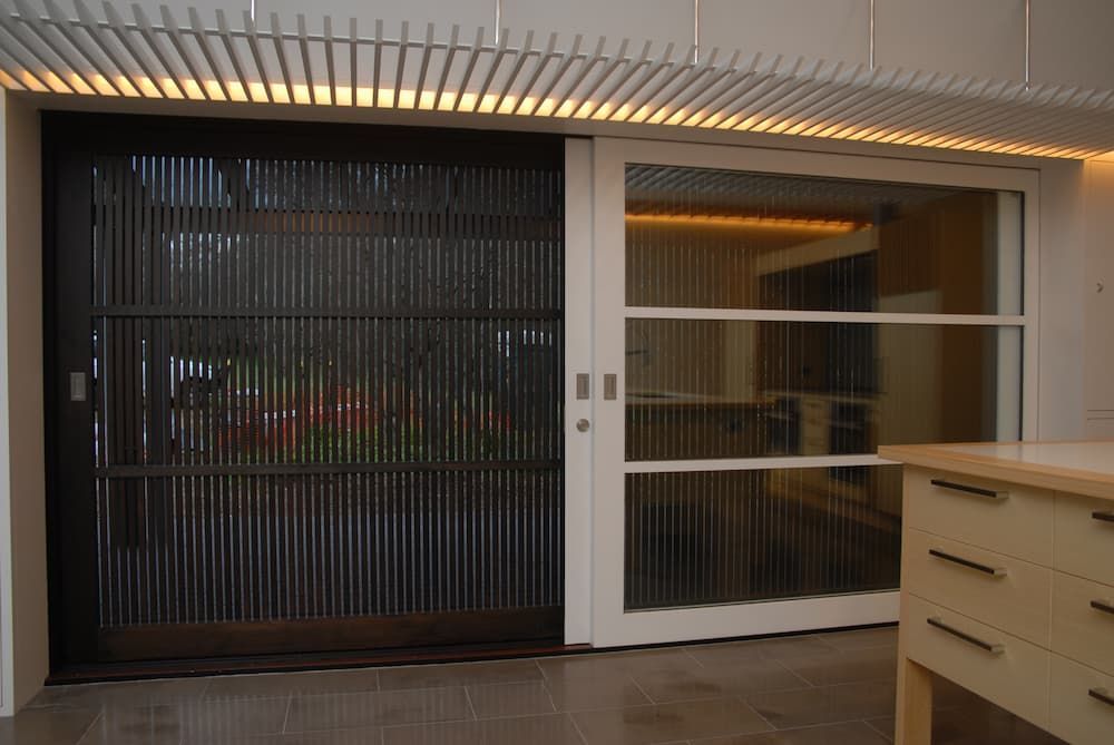 Sliding Door With Wooden Shutter - Previous Projects in South Nowra, NSW