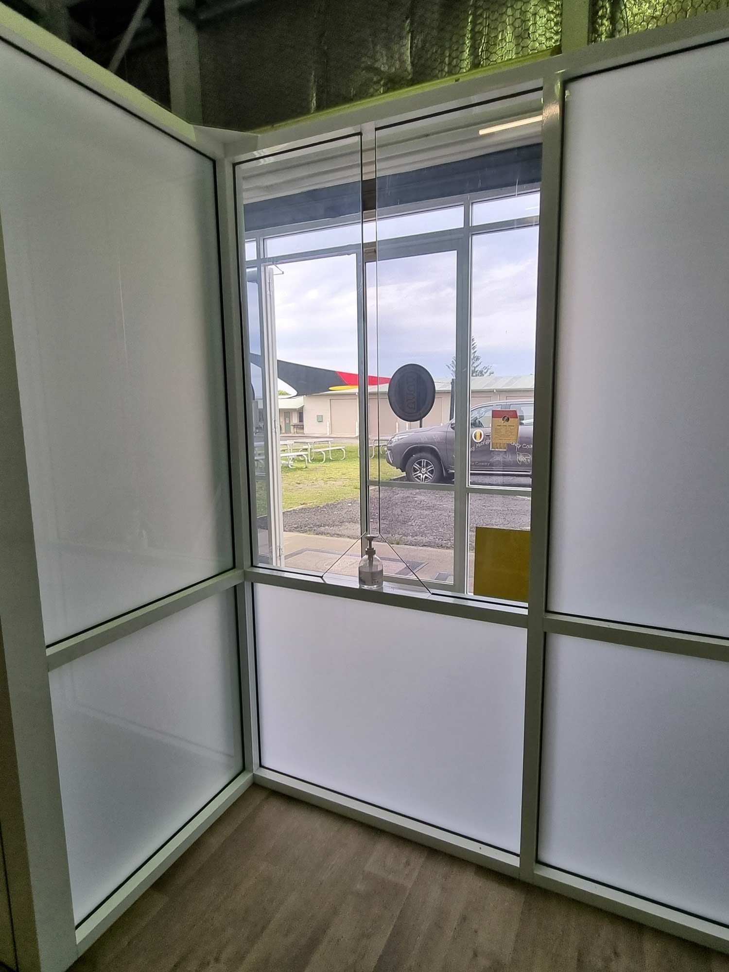 An Office Partition with Privacy Glass — Glass Windows & Doors in Shoalhaven, NSW