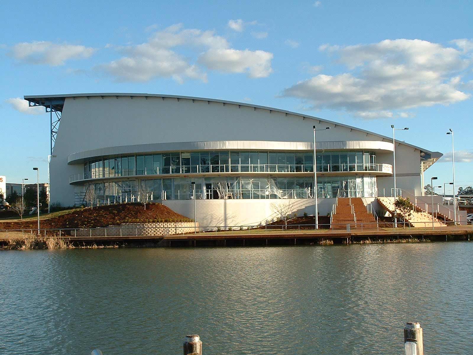 A Newly Built Stadium with Full Glass Windows — Glass Windows & Doors in Shoalhaven, NSW