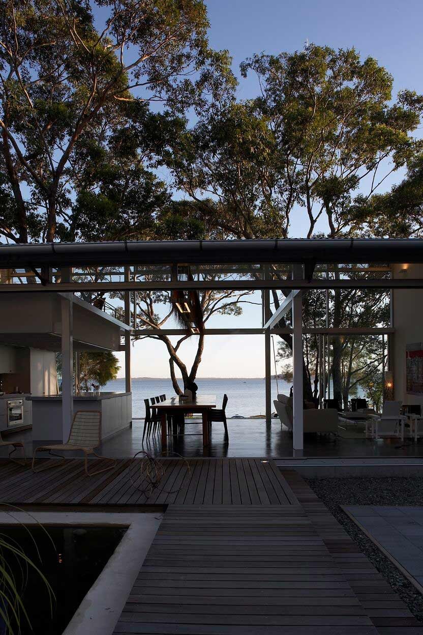 An Outdoor Patio with Ocean View — South Coast Glass in Shoalhaven, NSW