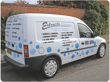 Business cleaning services - Fareham - Extracta Cleaning 1 Ltd - company van